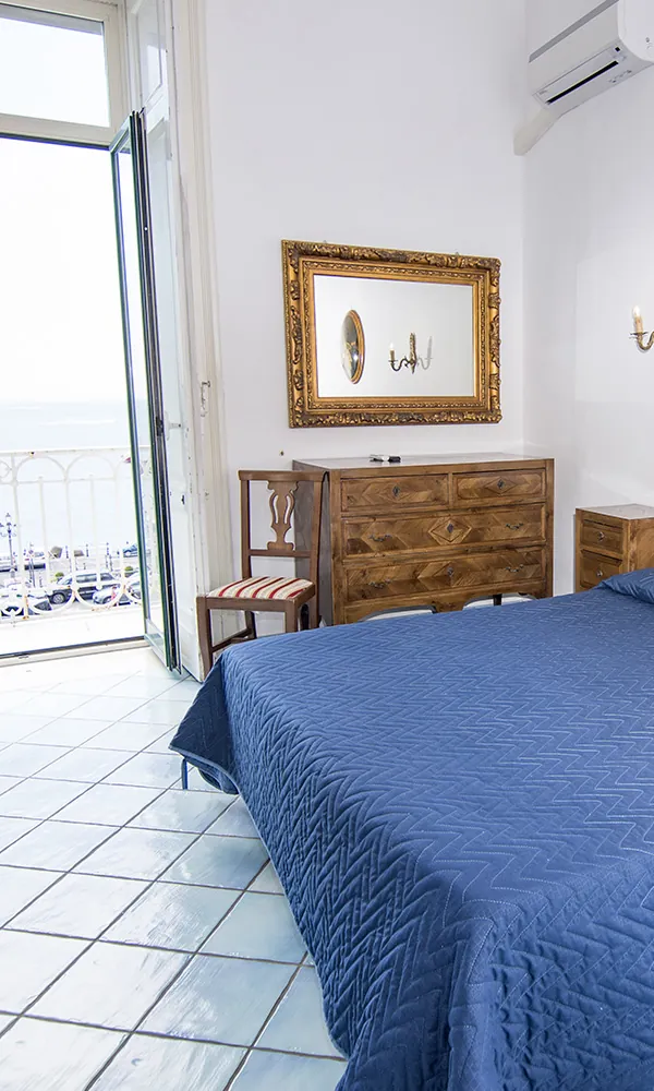 A room with a majolica floor